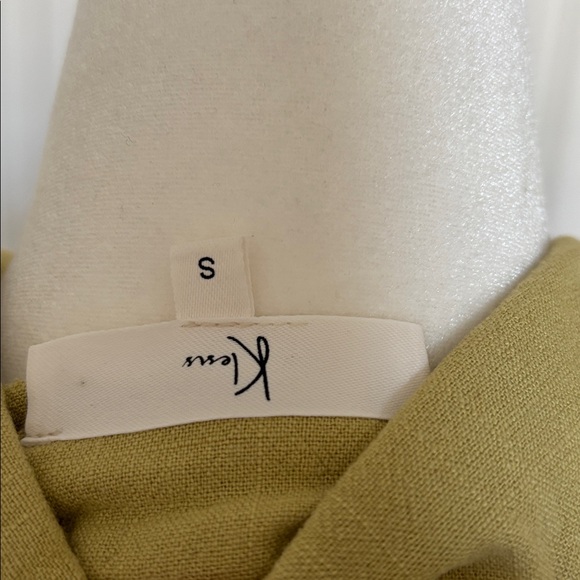 Klesis Small Chartreuse Green Ruffle Lace Mini Dress button down - Picture 10 of 10